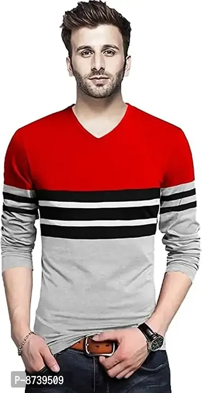 Red Cotton Tshirt For Men-thumb0