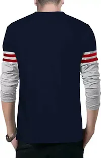 Navy Blue Cotton Tshirt For Men-thumb1