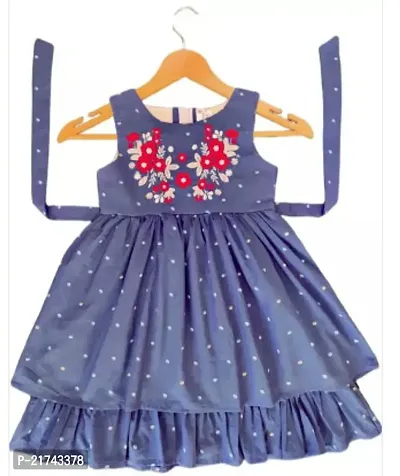 Fabulous  Multicoloured Cotton Blend Frocks For Girls