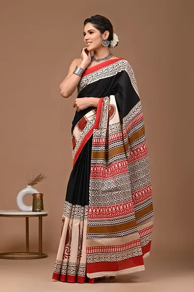 Beautiful Silk Saree With Blouse Piece For Women