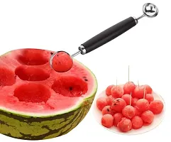 Stainless Steel Scoop Dual Single End Melon Fruit Baller Ice Cream Desert Spoon-thumb4