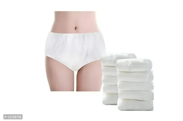 Women Disposable White Panty (pack of 6)