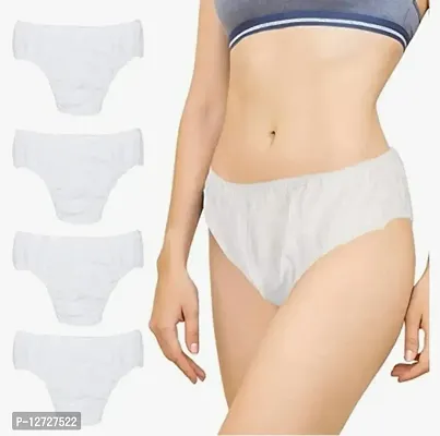 Women Disposable White Panty (pack of 5)