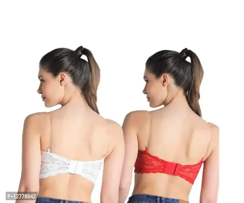 Buy Womens Lace Tube Strapless Padded Wire Free Bra (Free Size, 28B to  34B)pack of 2 Online In India At Discounted Prices