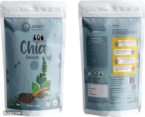 Organic Chia, Sunflower, Flax Seeds For Weight Loss 600gm Pack Of 3-thumb2