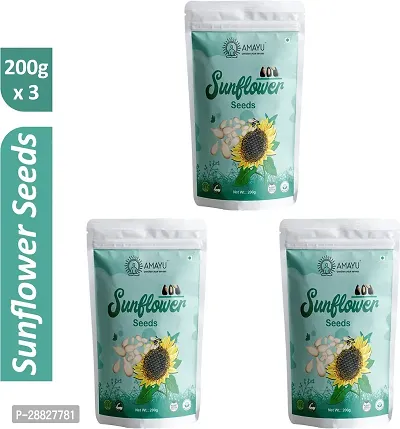 Organic Sunflower Seeds For Weight Loss 600gm Pack Of 3