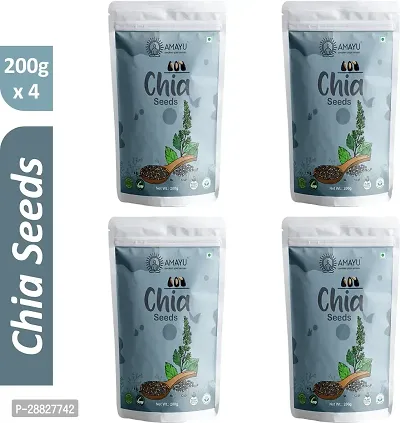 Organic Chia Seeds For Weight Loss - 800gm Pack Of 4