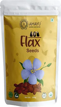 Organic Brown Flax Seeds For Weight Loss - 400gm Pack Of 2-thumb1