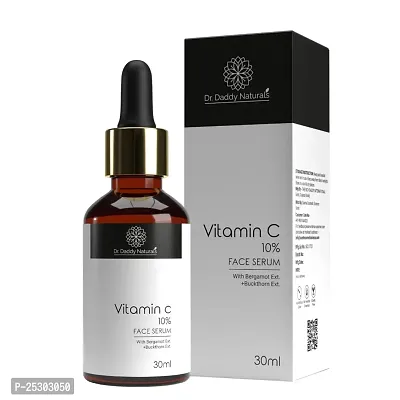 Dr. Daddy Natural's Vitamin C Face Serum With Hyaluronic Acid - Skin Repair Face Serum - Reduce hyperpigmentation  Dark Spots - Prevents Sun Damage -For Nourished  Bright Skin With Bergamot Extract - For Men  Women - All Skin Types- Fragrance Free- 30ml