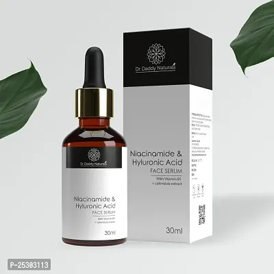 Dr. Daddy Natural's Niacinamide  Hyaluronic Acid Face Serum With B5 | Hydrating  Brightening Serum for Dark Spots, Acne, Fine Lines and Wrinkles | Anti Aging Serum And Acne Serum For Hyperpigmentation| Fragrance Free | 30 ML-thumb3