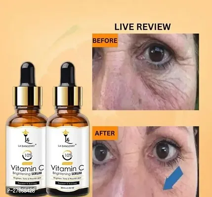 LA BANGERRY Vitamin C Serum For Face Whitening   Skin Ko Healthy Rakhane Ki Best Serum   Chehre Ki Rangat Badhane Ke Liye Serum   Lightweight and quick absorbing   Face Moisturizer   Spot Removal   Pigmentation Removal     30ml   Pack of 2-thumb0