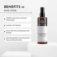 Steam Distilled Pure Rose Water Spray | Skin Toner I Face Toner I Makeup Remover I For All Skin Types | Organic - Chemical Free Women  Men | Fragrance Free 100 ml-thumb3