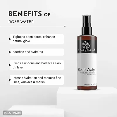 Steam Distilled Pure Rose Water Spray | Skin Toner I Face Toner I Makeup Remover I For All Skin Types | Organic - Chemical Free Women  Men | Fragrance Free 100 ml-thumb4