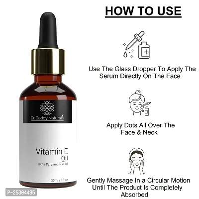 Dr. Daddy Natural's 100% Pure  Natural Vitamin E Oil | Repair Dry, Damaged Skin From Surgery  Acne, Age Spots  Wrinkles | For Radiant, Hydrated  Youthful Skin | Includes Pump  Dropper | Ideal For All Skin Types | For Women  Men | 30ml-thumb5