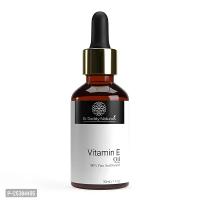 Dr. Daddy Natural's 100% Pure  Natural Vitamin E Oil | Repair Dry, Damaged Skin From Surgery  Acne, Age Spots  Wrinkles | For Radiant, Hydrated  Youthful Skin | Includes Pump  Dropper | Ideal For All Skin Types | For Women  Men | 30ml