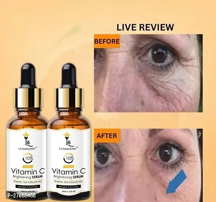 LA BANGERRY Vitamin C Serum For Face Whitening   Skin Ko Healthy Rakhane Ki Best Serum   Chehre Ki Rangat Badhane Ke Liye Serum   Lightweight and quick absorbing   Face Moisturizer   Spot Removal   Pigmentation Removal     30ml   Pack of 2-thumb0