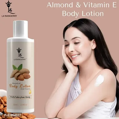 LA BANGERRY Herbal Almond Moisturising Body Lotion   Whitening Cream   For Deep Nourishment   Moisturization   With Goodness Of Almond   Vitamin E   No More Roughness   Dryness   Gives Non Greasy  Glowing Skin   50 ml pack of 1-thumb0