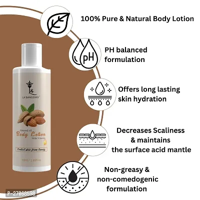 LA BANGERRY Herbal Almond Moisturising Body Lotion   Whitening Cream   For Deep Nourishment   Moisturization   With Goodness Of Almond   Vitamin E   No More Roughness   Dryness   Gives Non Greasy  Glowing Skin   50 ml pack of 2-thumb3