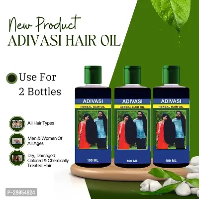 Adivasi Jadibuti Natural Hair Oil-100Ml Pack Of 3