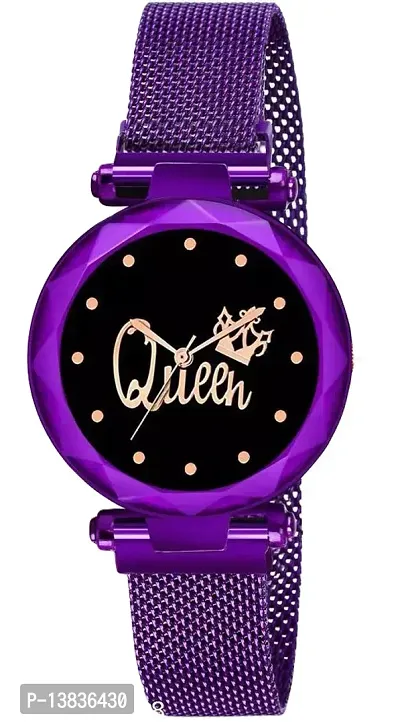 Stylish Purple Metal Analog Watches For Women-thumb0