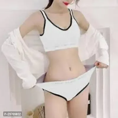 Stylish Cotton Bra And Panty Set-thumb0