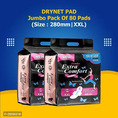 Jumbo Extra comfort Sanitary Napkin Pads (80 pads, XXL) Sanitary Pad-thumb0