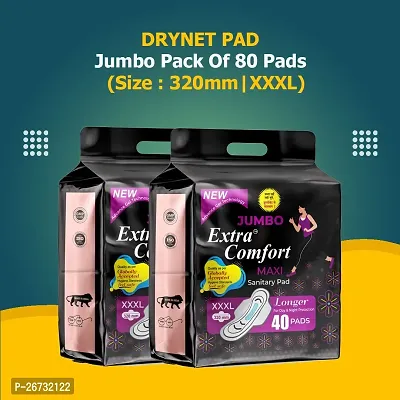 Jumbo Extra comfort Sanitary Napkin Pads (80 pads, XXXL) Sanitary Pad-thumb0