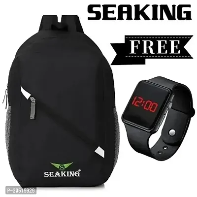 Trendy Backpack With Watch Combo For Men-thumb0