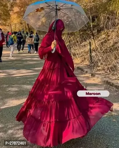 Classic Cotton Blend Burqa with Hijab-thumb0
