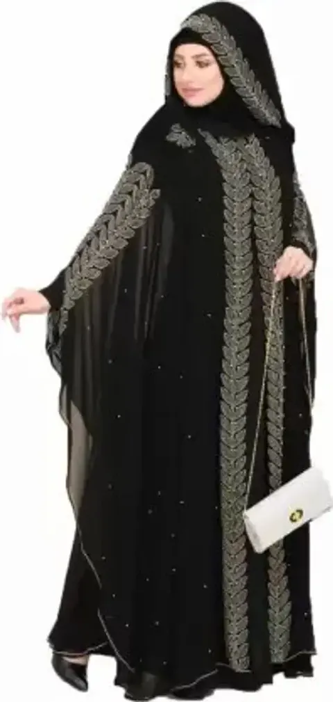 Stylish Crepe Solid Burqa For Women