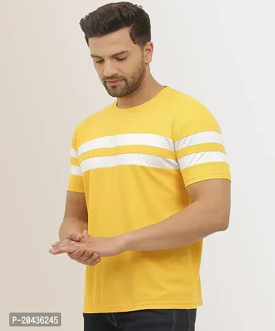 Stylish Fancy Cotton Blend Solid Round Neck T-Shirts For Men-thumb2