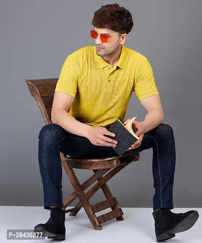 Stylish Fancy Cotton Solid Polos T-Shirts For Men