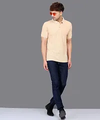 Stylish Fancy Cotton Solid Polos T-Shirts For Men-thumb1