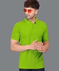 Stylish Fancy Cotton Solid Polos T-Shirts For Men-thumb1