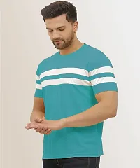 Stylish Fancy Cotton Blend Solid Round Neck T-Shirts For Men-thumb1