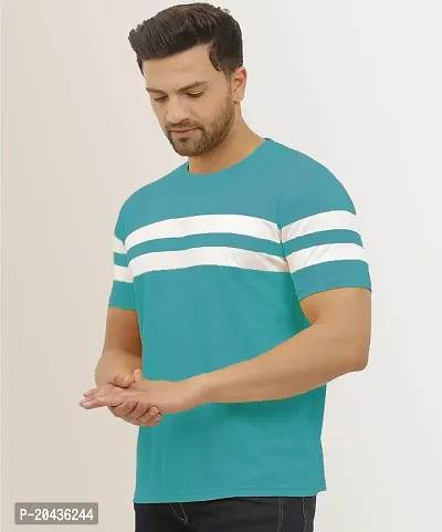 Stylish Fancy Cotton Blend Solid Round Neck T-Shirts For Men-thumb2