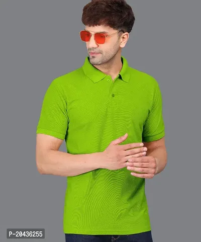 Stylish Fancy Cotton Solid Polos T-Shirts For Men-thumb0