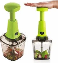 Home Puff 550ml Easy to use Fruits and Vegetable Push Chopper for Kitchen, 3 Sharp Stainless Steel Blades, Unbreakable Food-Grade Plastic-thumb3