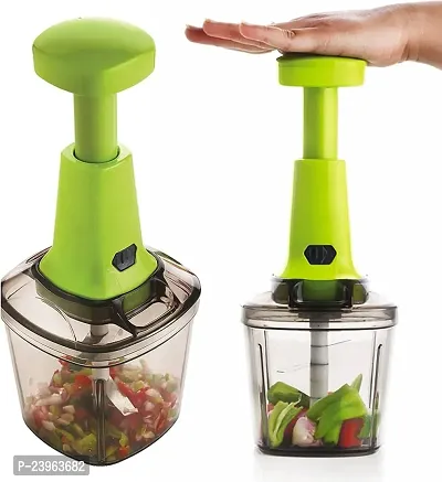Home Puff 550ml Easy to use Fruits and Vegetable Push Chopper for Kitchen, 3 Sharp Stainless Steel Blades, Unbreakable Food-Grade Plastic-thumb4