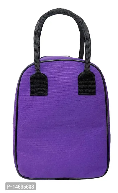 Insulated Polyester Purple Lunch Bag for Office-thumb3