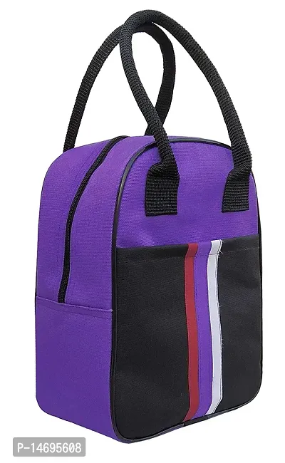 Insulated Polyester Purple Lunch Bag for Office