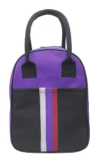 Insulated Polyester Purple Lunch Bag for Office-thumb1