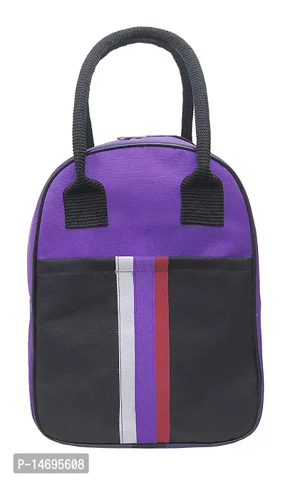 Insulated Polyester Purple Lunch Bag for Office-thumb2