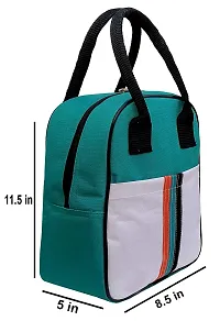 Insulated Polyester Sea Green Lunch Bag for Office-thumb3