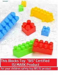 Certified ISI Mark Building Blocks (95 to 102 pcs Block with Wheels ) Pieces Bricks Blocks for Kids and Children-thumb1