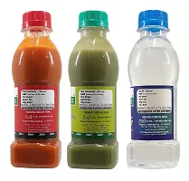 Green Spice  Jain Sauce Without Onion/garlic/Potato ,Green Chilli Sauce (200gm),Red Chilli Sauce (200gm) and vinegar (200gm) (Pack of 3)-thumb1