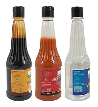 Green Spice  Jain Sauce WIth No Onion/Garlic Soya sauce  Red Chilli Sauce,Vinegar(Pack of 3)(500gm x 3)-thumb2
