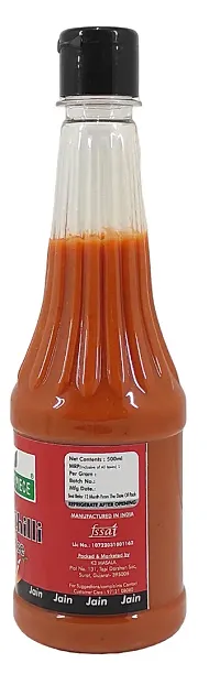 Green Spice  Jain Sauce With No Onion/Garlic Red Chilli Sauce/Catchup .(500gm x 1) (Pack of 1)-thumb1