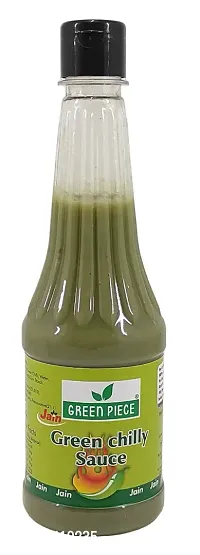 Green Spice  Jain Sauce With No Onion/Garlic Green Chilli Sauce/Catchup .500gm