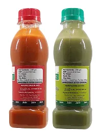 Green Spice  Jain Combo Without Onion/garlic/Potato ,green Chilli Sauce (200gm),Red Chilli Sauce (200gm). (Pack of 2)-thumb1